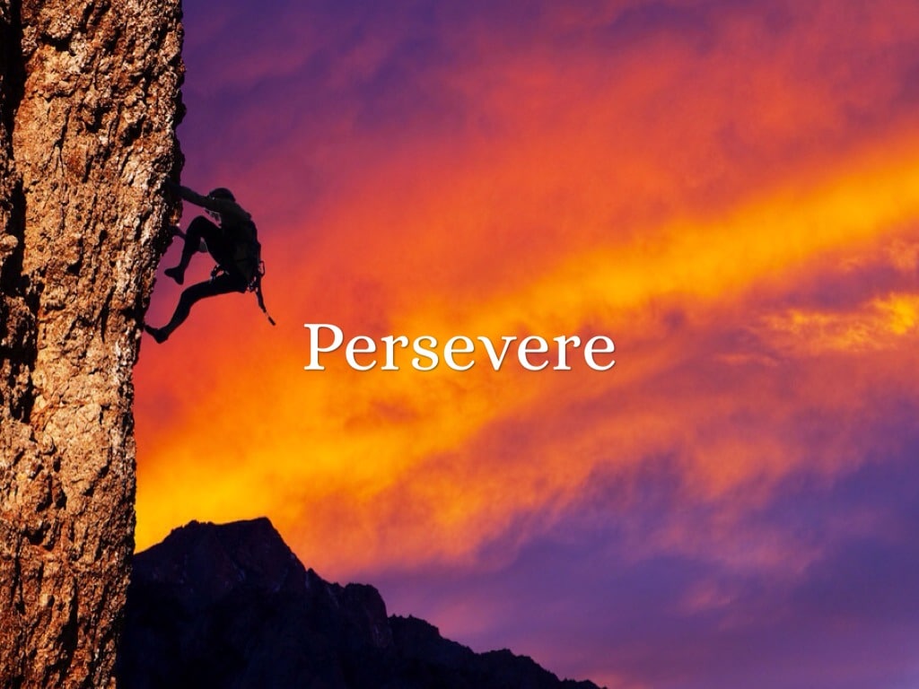 Persevere, climb any mountain 